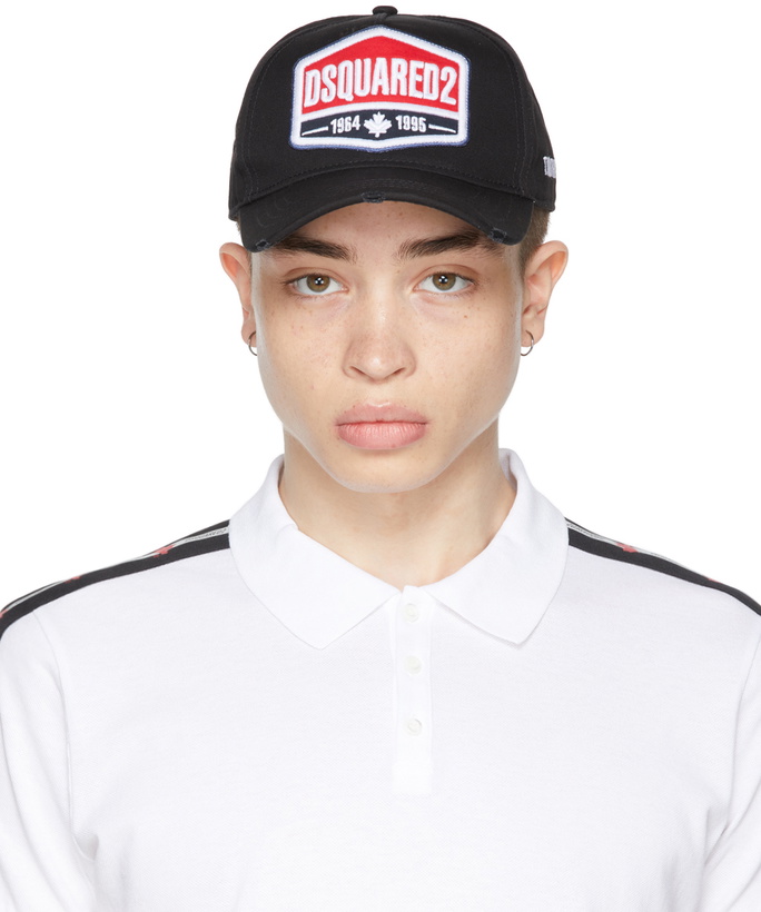 Photo: Dsquared2 Black Logo Patch Baseball Cap