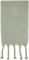 Jil Sander Green Plain Scarf
