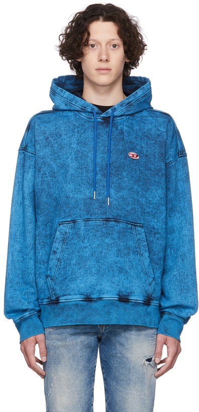 Photo: Diesel Blue Cotton Hoodie