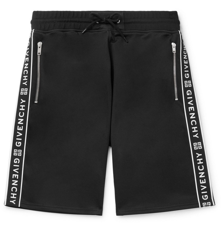 Photo: Givenchy - Logo-Jacquard Tech-Jersey Drawstring Shorts - Black