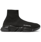 Balenciaga - Speed Sock Stretch-Knit Sneakers - Men - Black