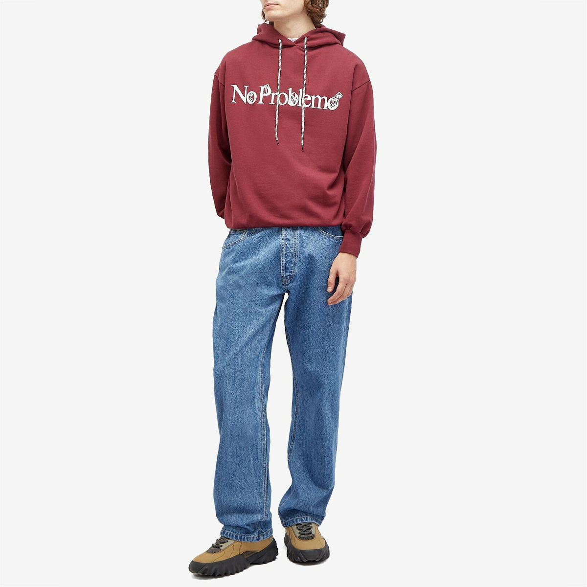No Problemo Men's Funghi Problemo Hoodie in Burgundy