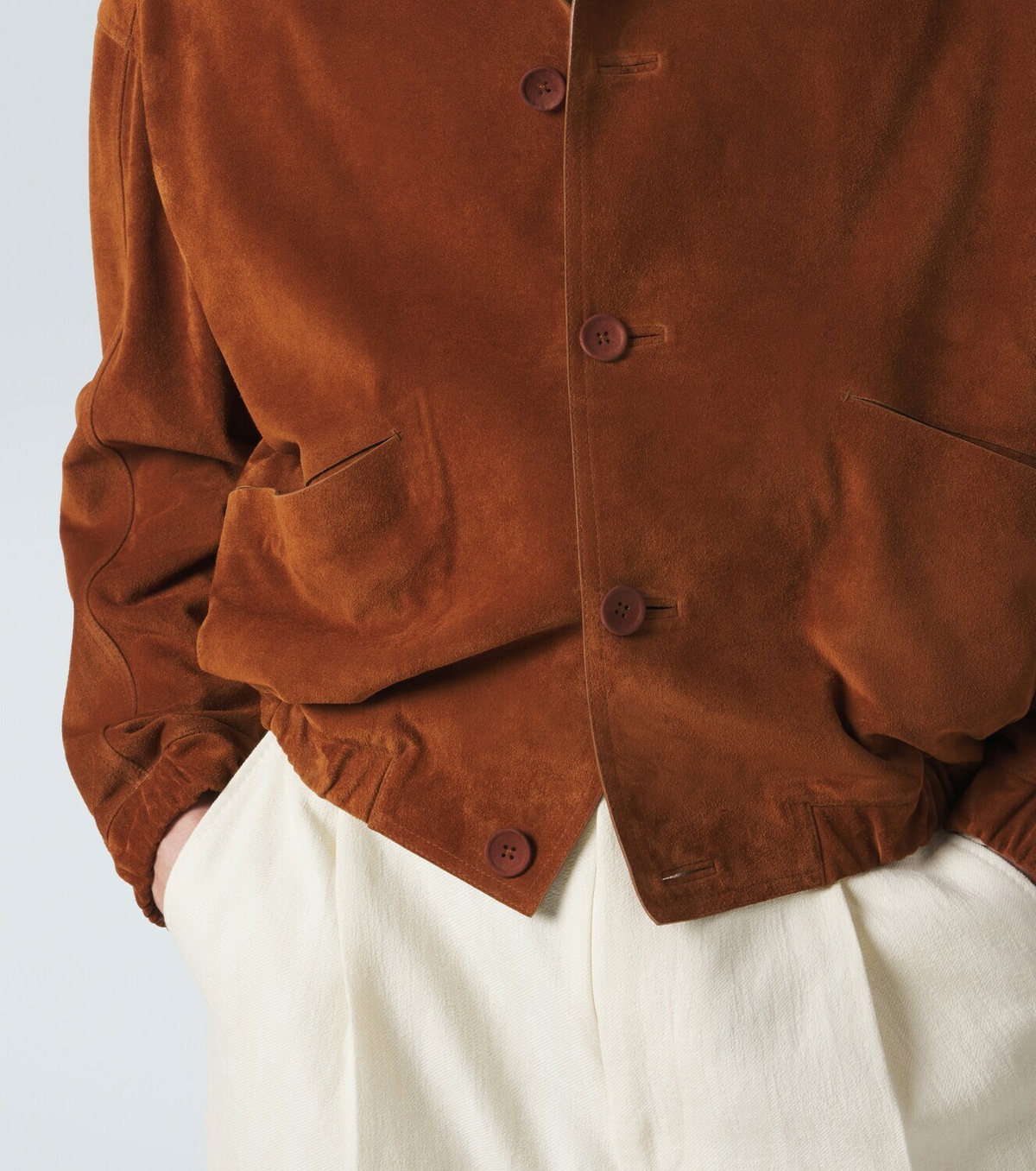 Zegna Suede bomber jacket