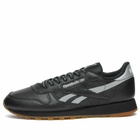 Reebok x PLACES + FACES Classic Leather Sneakers in Black/Silver