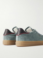 Paul Smith - Leather-Trimmed Suede Sneakers - Blue