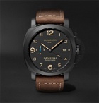 Panerai - Luminor 1950 3 Days GMT Automatic 44mm Ceramic and Leather Watch, Ref. No. PAM01441 - Black