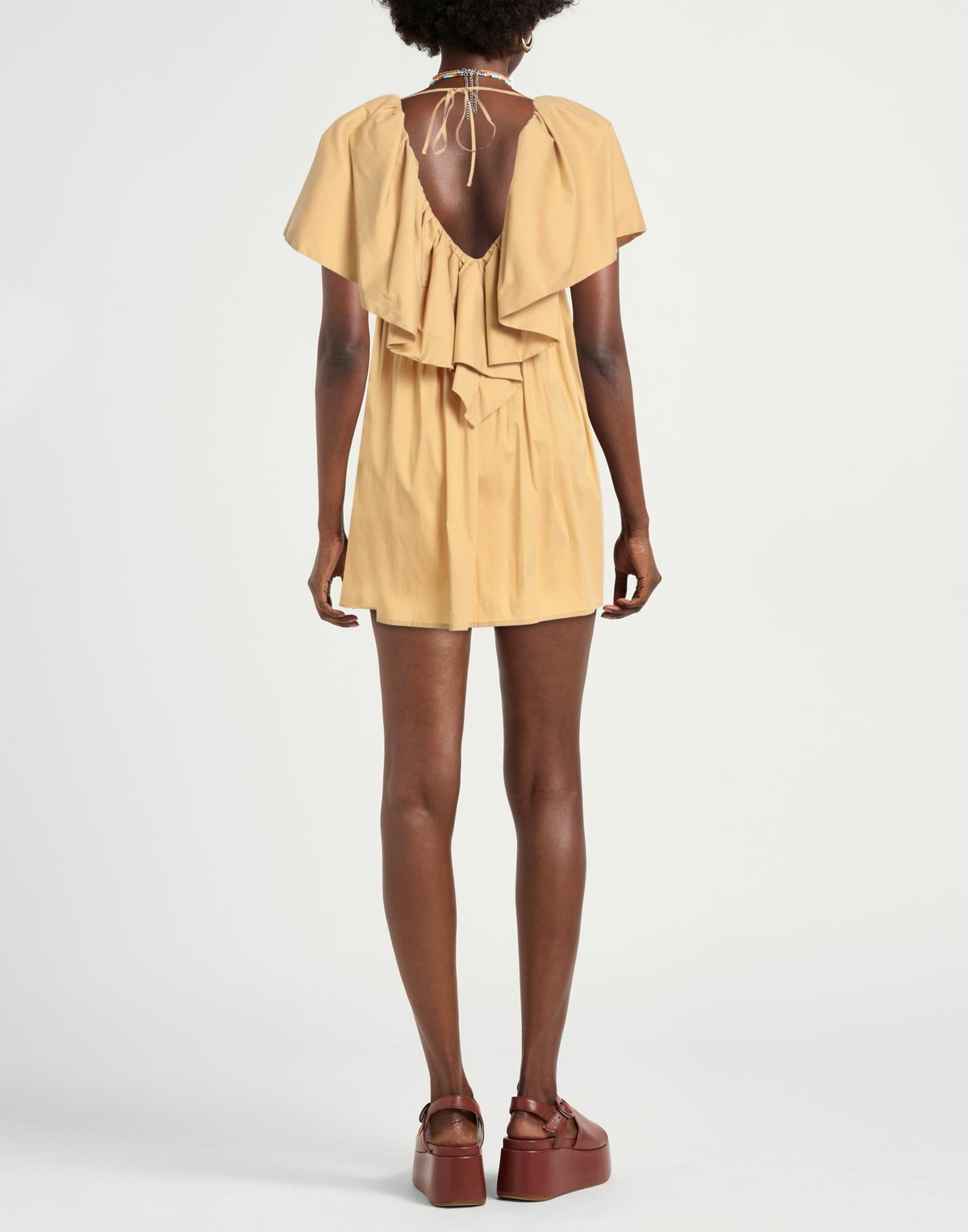 Jijil Womens Mini dress Mustard