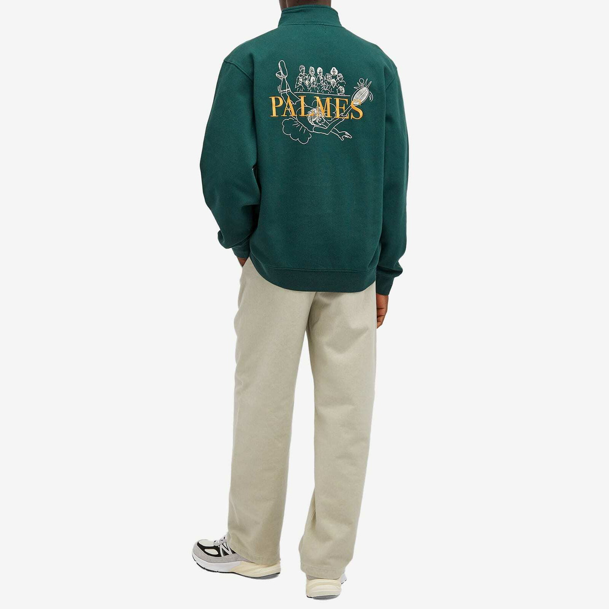 Palmes Men's Stumble Zip Sweatshirt in Dark Green