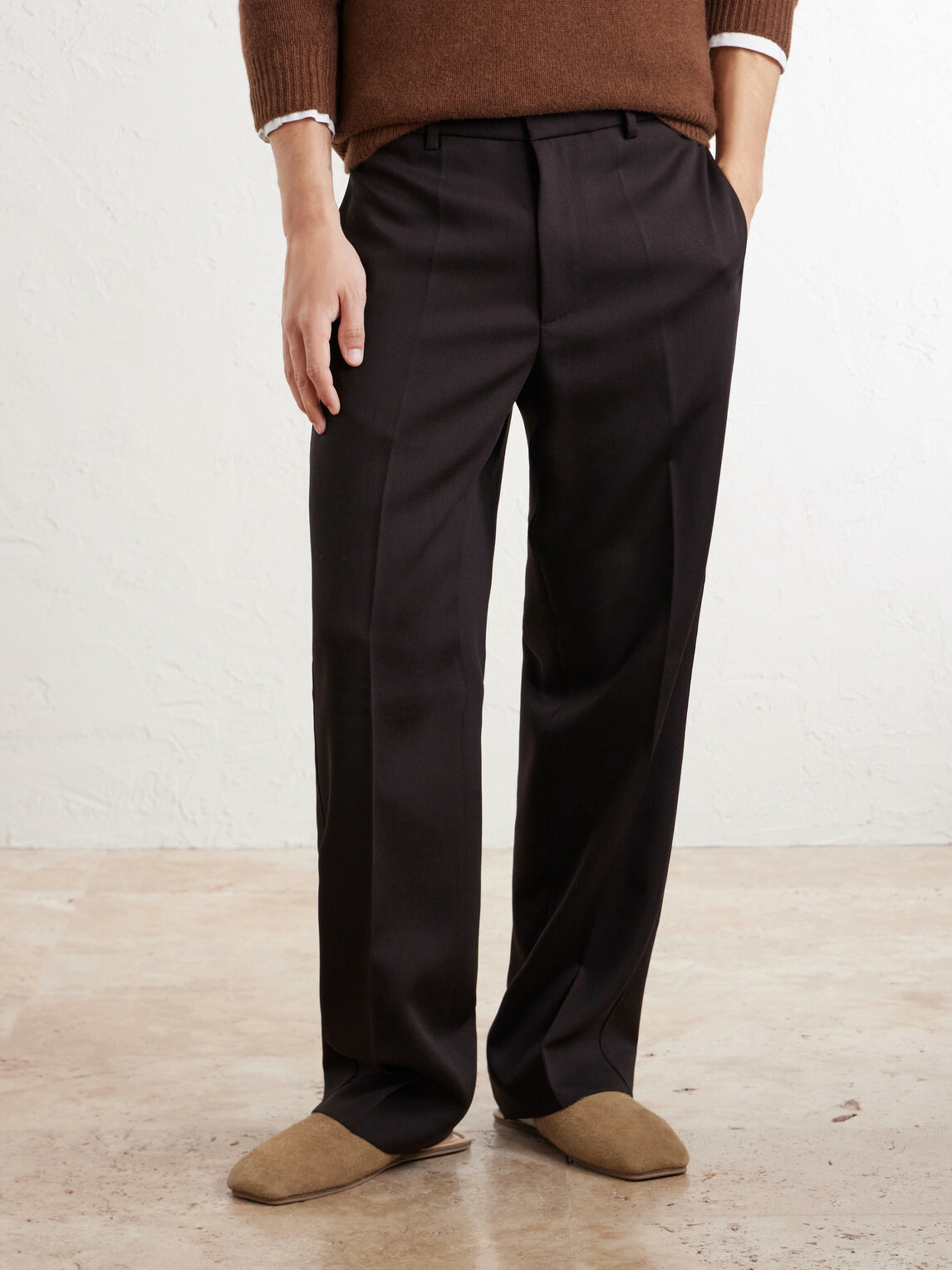 Barena - Straight-Leg Wool-Gabardine Suit Trousers - Brown