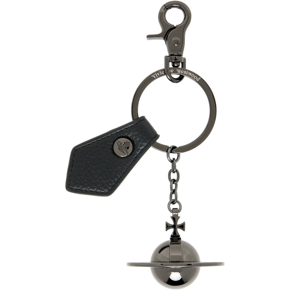 Vivienne Westwood Gunmetal 3D Orb Keychain