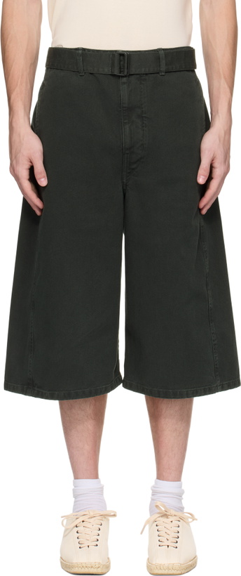 Photo: LEMAIRE Gray Twisted Denim Shorts