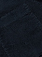 Barena - Garment-Dyed Cotton-Blend Moleskin Overshirt - Blue
