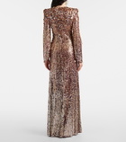 Jenny Packham Phara embellished fringed gown