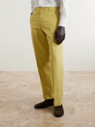 Paul Smith - Straight-Leg Cotton and Linen-Blend Suit Trousers - Yellow