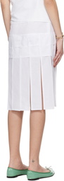 SUPER YAYA White Imperial Midi Skirt