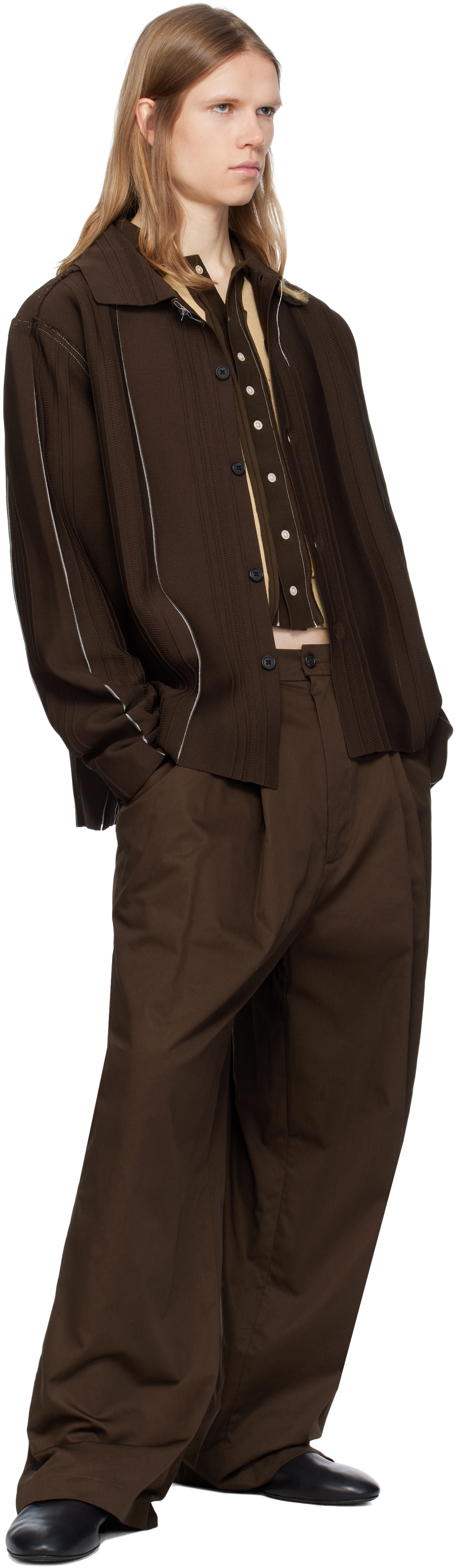 Camiel Fortgens Brown Suit Trousers