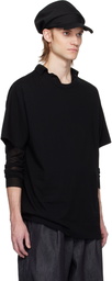Y's For Men Black Logo Back Print T-shirt