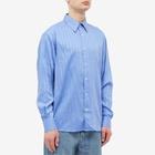 Acne Studios Men's Sandrok Stripe Shirt in Cornflower Blue