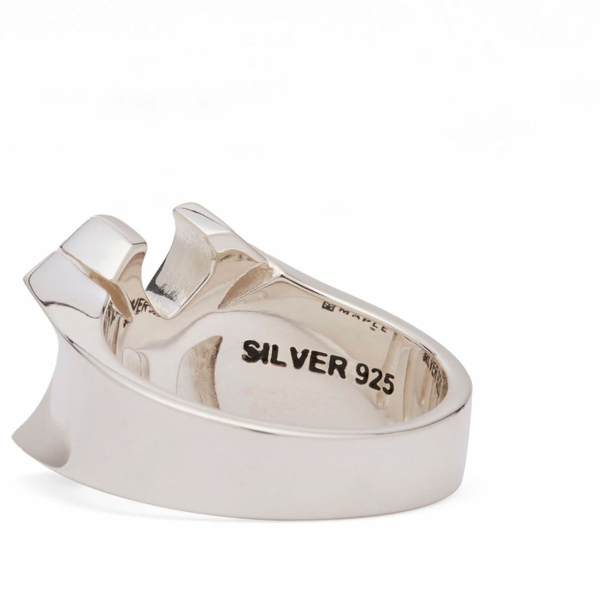 Maple Men's Team Signet Ring in Silver