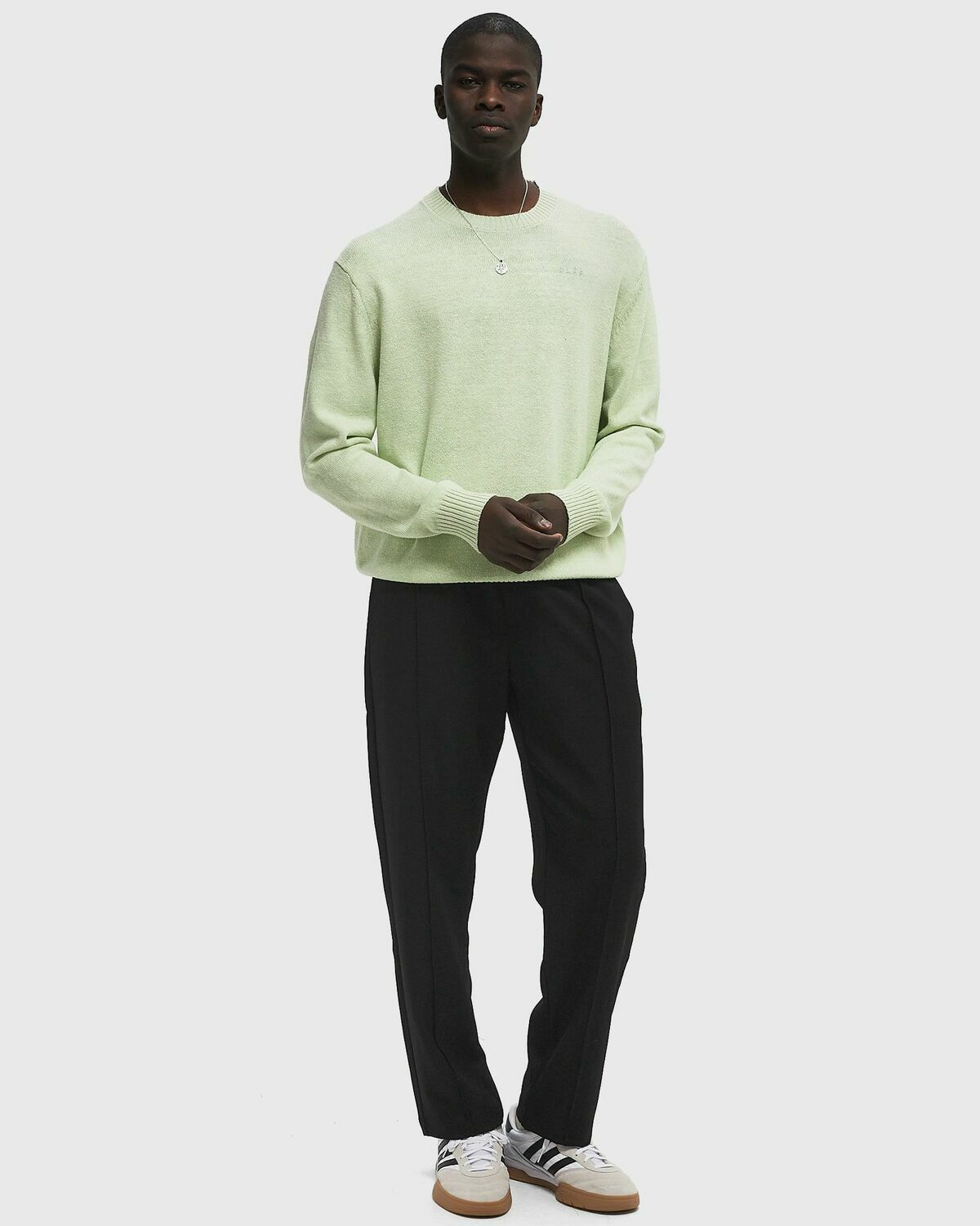 ØLÅF ESSENTIAL KNIT Green Mens Pullover