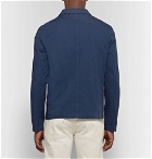 Alex Mill - Slim-Fit Camp-Collar Cotton-Blend Twill Shirt Jacket - Storm blue