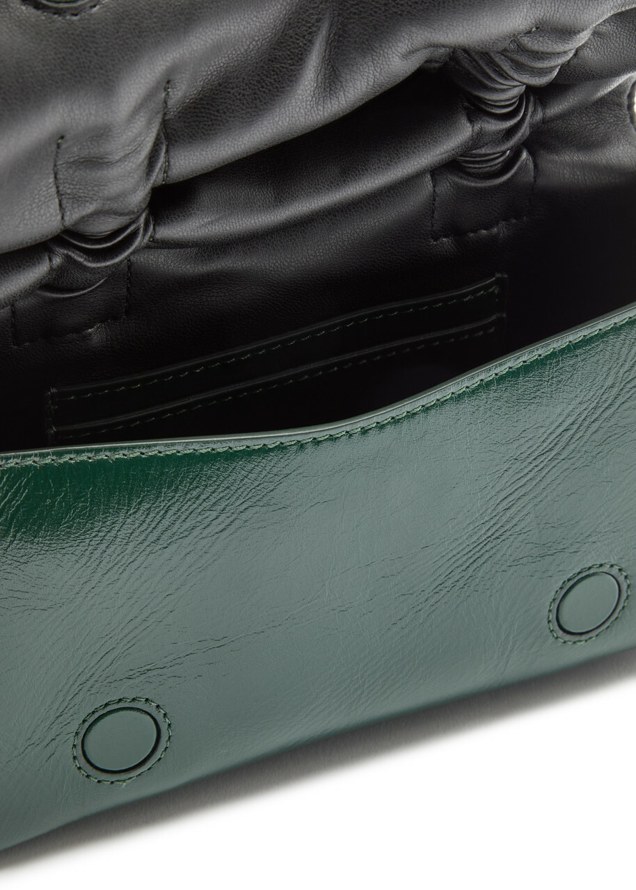 Acne Studios Mini Multipocket Leather top Handle bag - Dark Green - One Size
