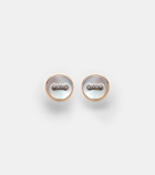 Pomellato Pom Pom Dot 18kt rose gold earrings with mother of pearl and diamonds