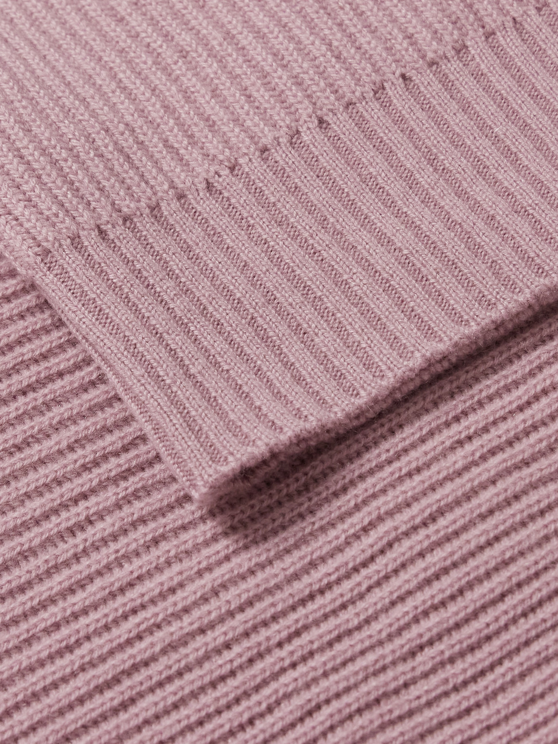 Mr P. - Ribbed Cashmere Polo Shirt - Pink