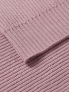 Mr P. - Ribbed Cashmere Polo Shirt - Pink