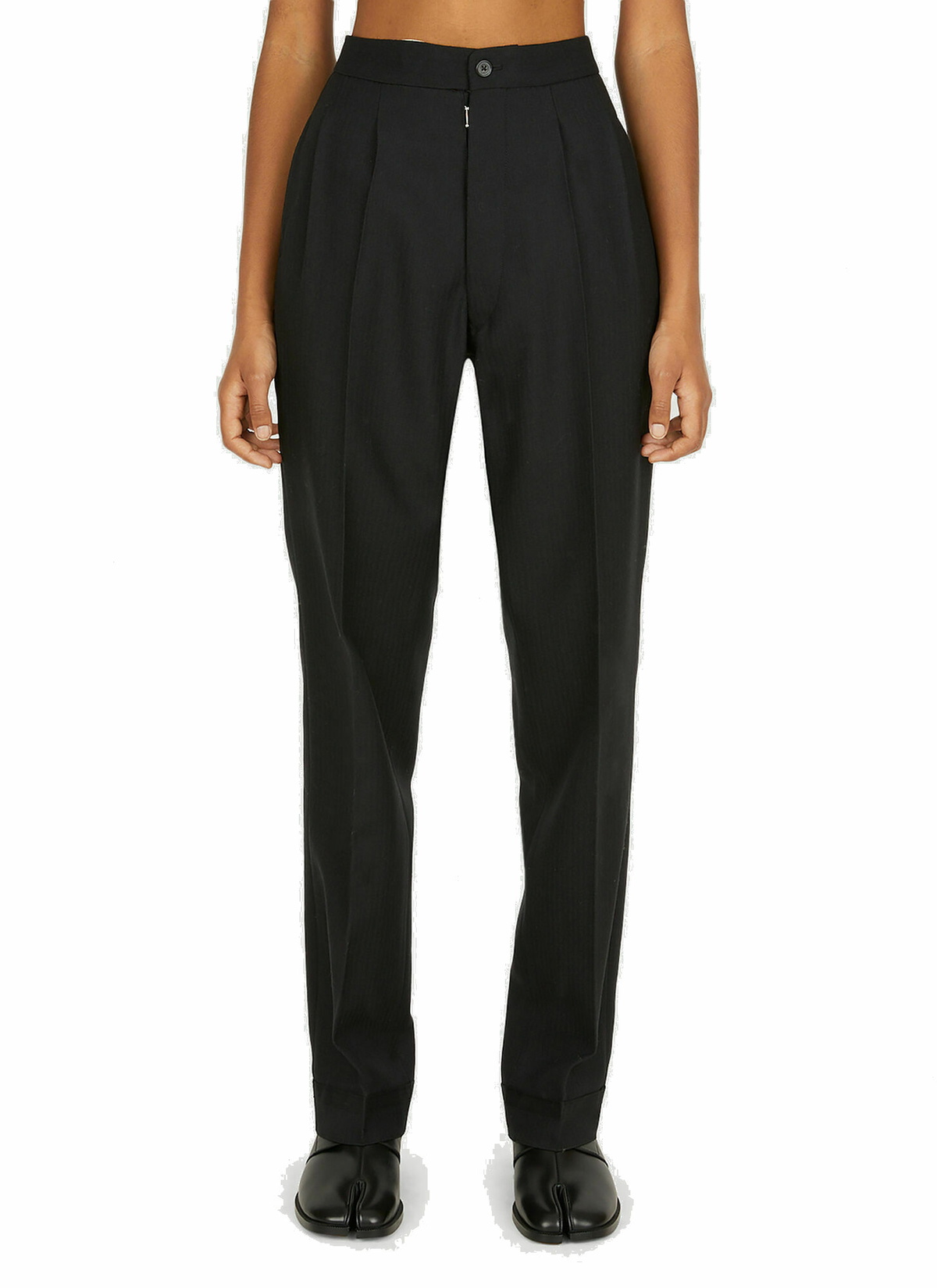 Tailored Pants in Black MM6 Maison Margiela