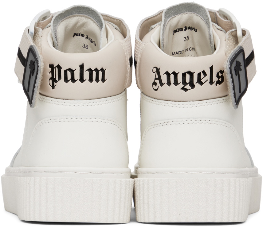 Palm Angels White Calfskin Sneakers