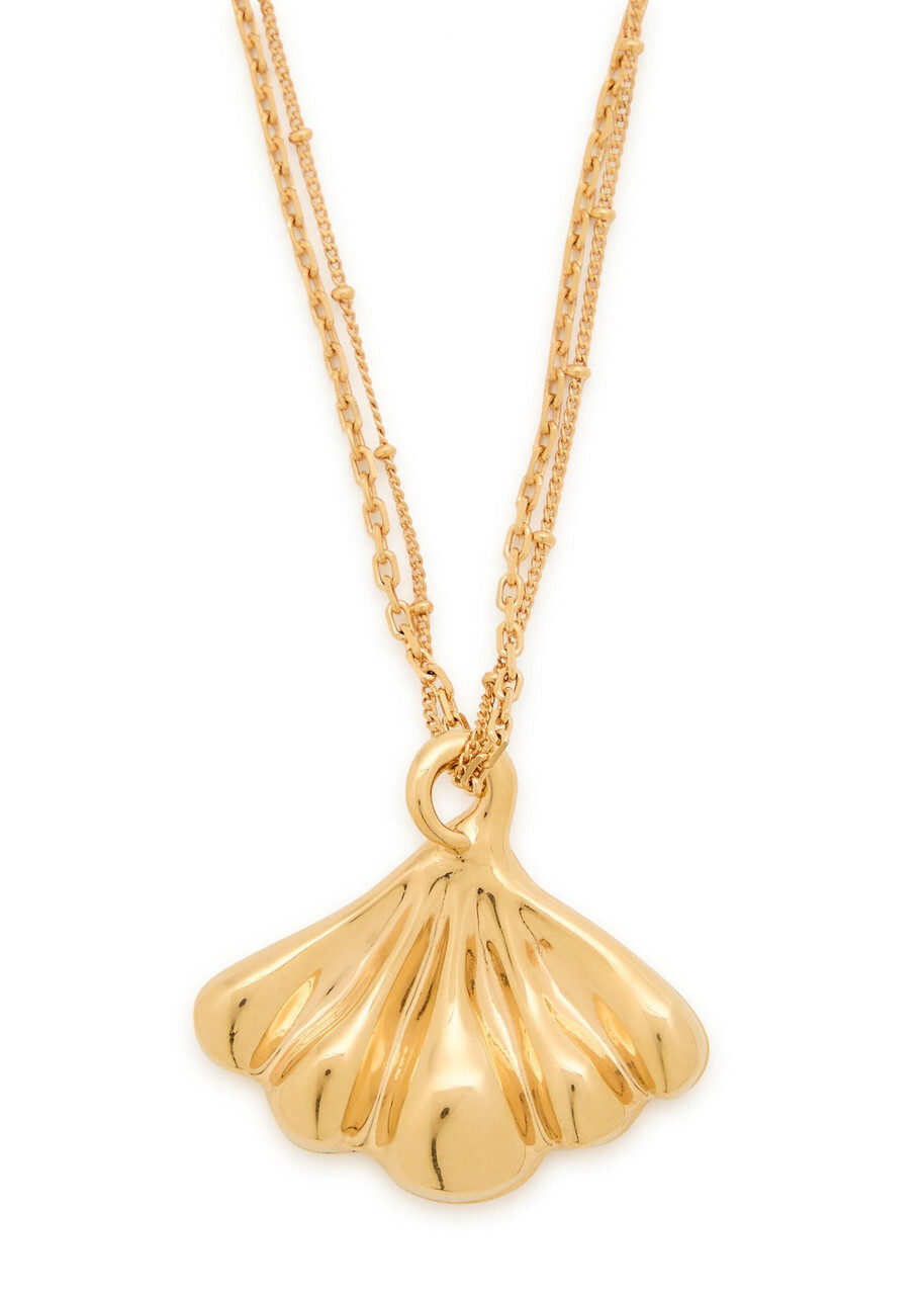 Chloe The Chloé Mirror Shell Pendant Necklace - Gold - One Size