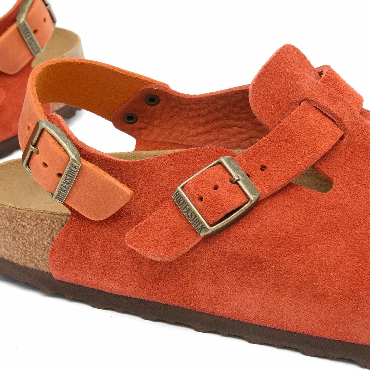 Birkenstock Tokio in Rust Brown Suede
