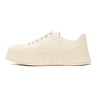 Jil Sander Off-White Leather Platform Sneakers