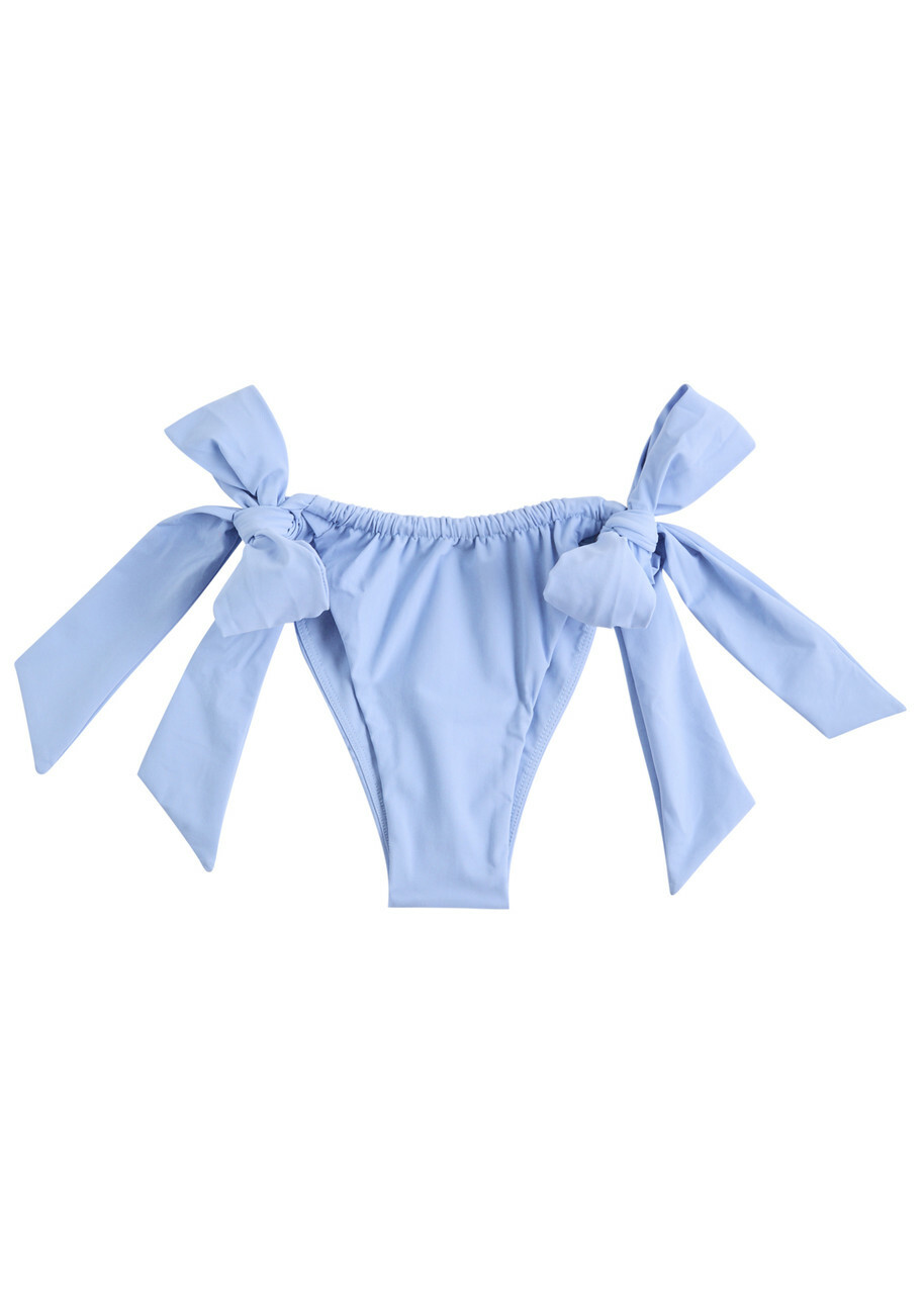 Faithfull The Brand Costa Tie-fastening Bikini Briefs Blue