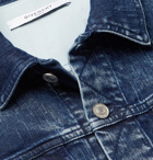 Givenchy - Slim-Fit Logo-Print Washed Stretch-Denim Jacket - Men - Blue