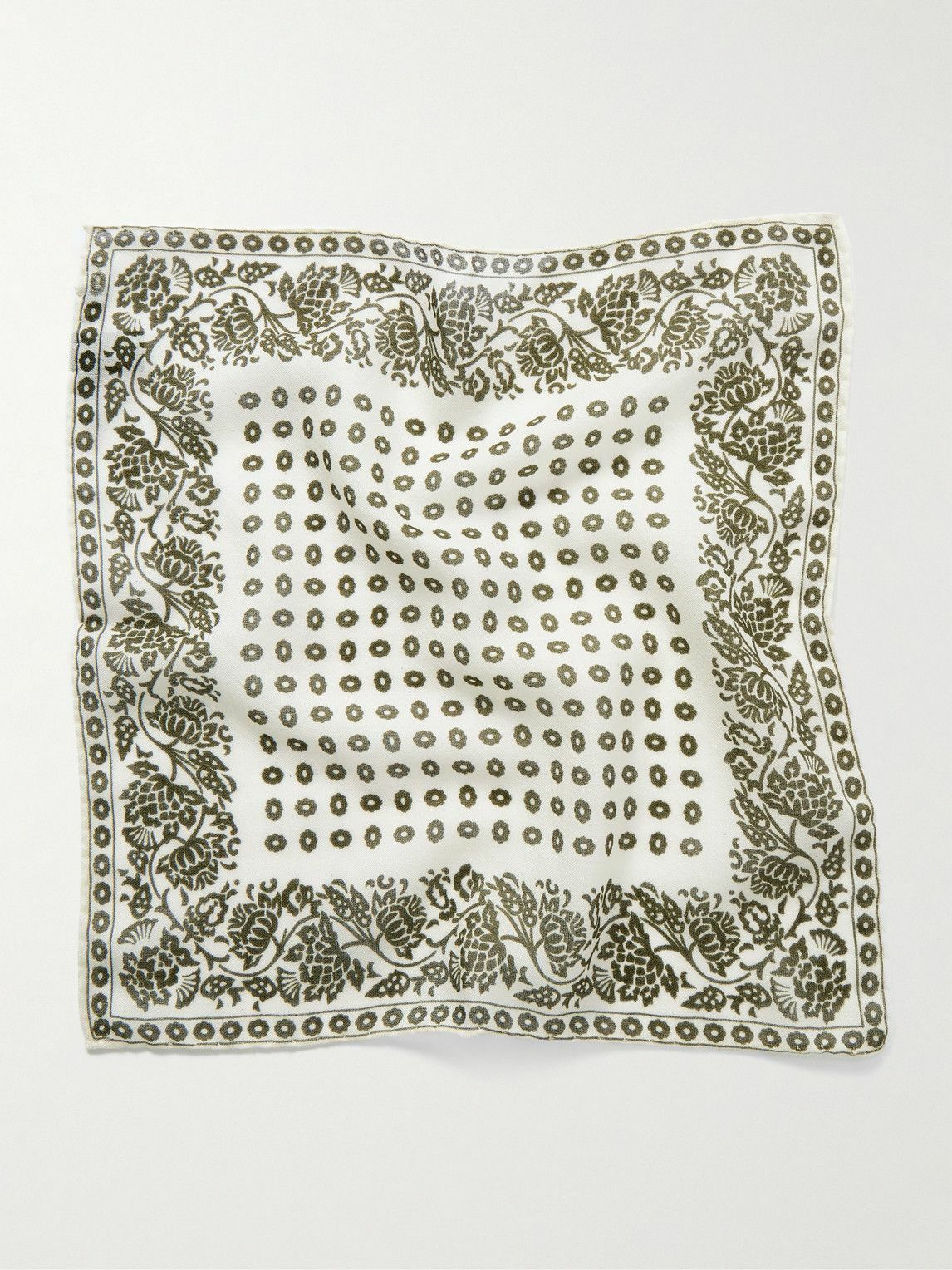 Anderson & Sheppard - Printed Cashmere and Silk-Blend Pocket Square