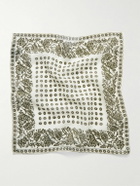 Anderson & Sheppard - Printed Cashmere and Silk-Blend Pocket Square