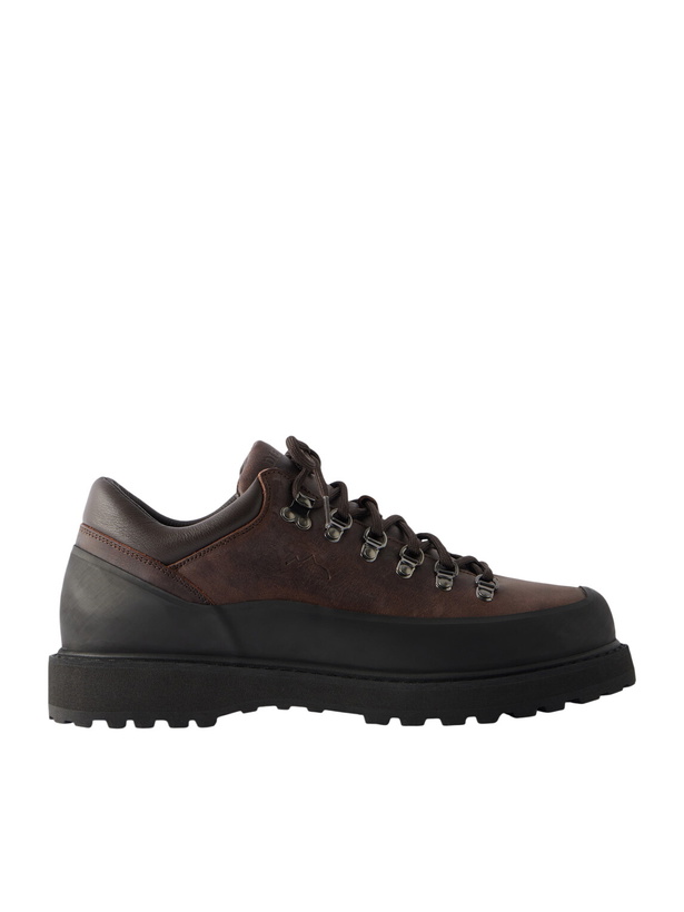 Photo: Diemme - Cornaro Gomma Rubber-Trimmed Waxed-Leather Hiking Boots - Brown