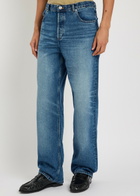 A.P.C. Fairfax Washed Straight-leg Jeans Mid Blu