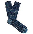Missoni - Crochet-Knit Cotton-Blend Socks - Men - Blue