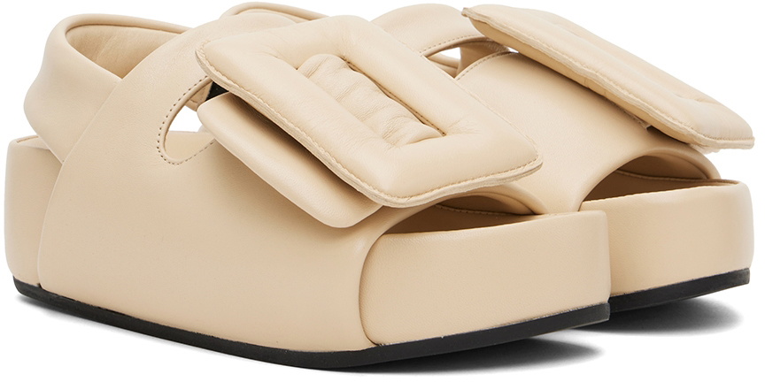 サンダル・ミュール BOYY FW22 Sand leather Puffy slippers (PUFFYSANDAL IVORY) Puffy Sandal – BOYY – TW