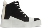 Boris Bidjan Saberi Black & Off-White Suede Bamba 1.1 High Top Sneakers