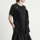 Comme des Garçons Homme Plus Men's Mesh Detail T-Shirt in Black