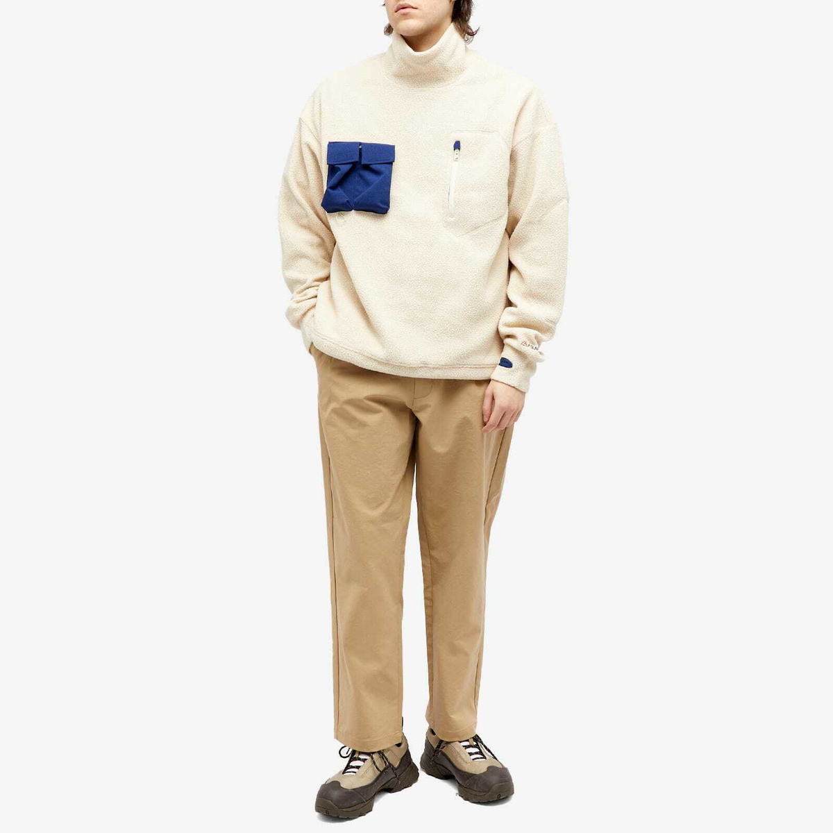 F/CE. Men's Polartec Boa Mock Neck Sweat in Ivory