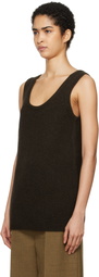 Carven Brown Knit Tank Top