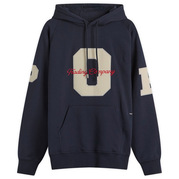 Photo: Pop Trading Company Men's Football Hoodie in Navy