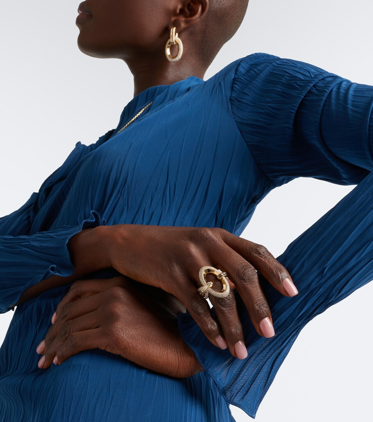 Messika Groove 18kt gold ring with diamonds