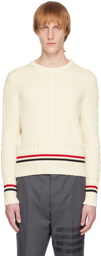 Thom Browne Off-White Stripe Sweater