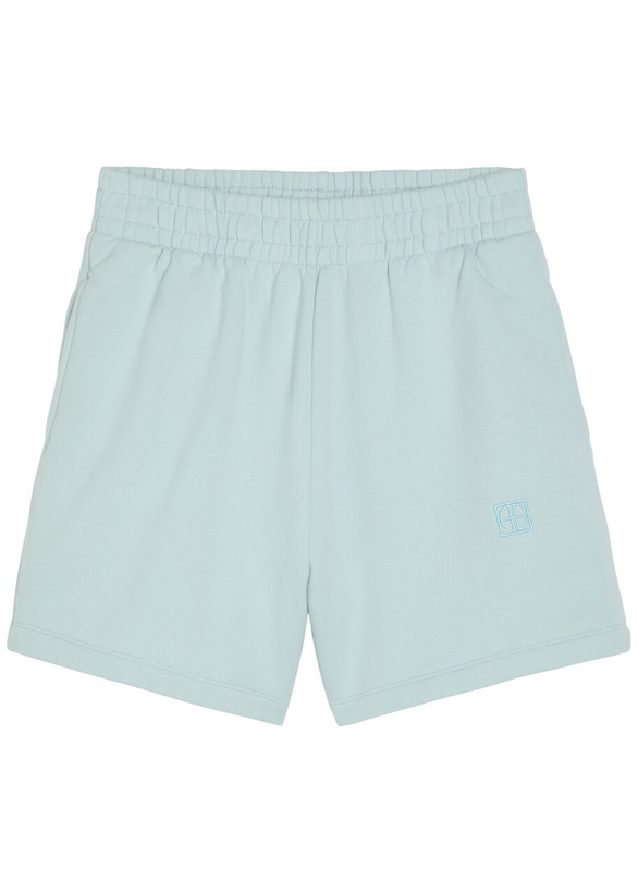 Photo: Anine Bing Kam Logo-embroidered Cotton Shorts Light Blue